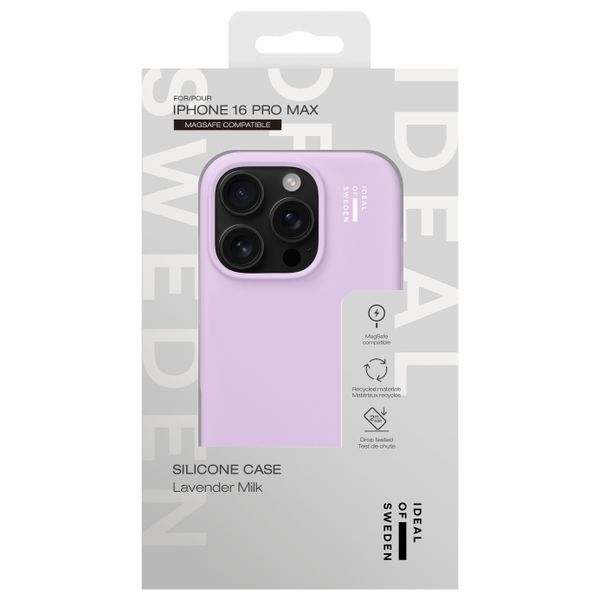 iDeal of Sweden Coque en silicone avec MagSafe Apple iPhone 16 Pro Max - Lavender Milk