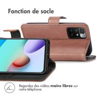 imoshion Étui de téléphone portefeuille Luxe Xiaomi Redmi 10 - Brun