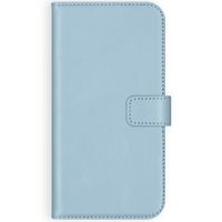 Selencia Étui portefeuille en cuir véritable Apple iPhone 12 Mini - Air Blue