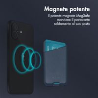 Accezz Porte-cartes en cuir - Compatible avec MagSafe et Qi2 - Nightfall Blue