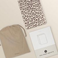 Selencia Coque tablette Sabi avec imprimé léopard Samsung Galaxy Tab S11 - Soft Ivory