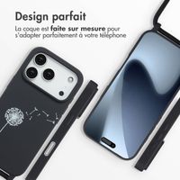 imoshion Coque design en silicone avec cordon Apple iPhone 17 Pro - Dandelion Black