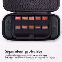 imoshion Etui Nintendo Switch 2 avec poche zippée - Etui Nintendo Switch 2 / Switch (OLED) avec poignée - Noir