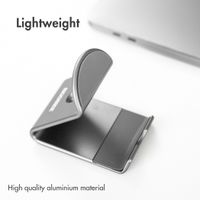 Accezz Support de téléphone de bureau - Support de tablette de bureau - Premium - Aluminium - Gris