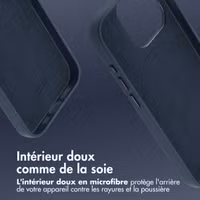 Accezz Coque arrière en cuir avec MagSafe Apple iPhone 15 Pro - Nightfall Blue