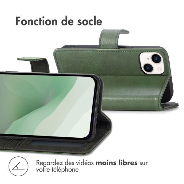 imoshion Étui de téléphone portefeuille Luxe iPhone 14 Plus - Vert