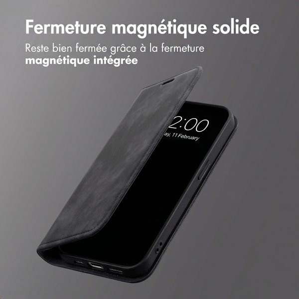Étui de téléphone portefeuille Slim Oppo A6 (5G) - Noir