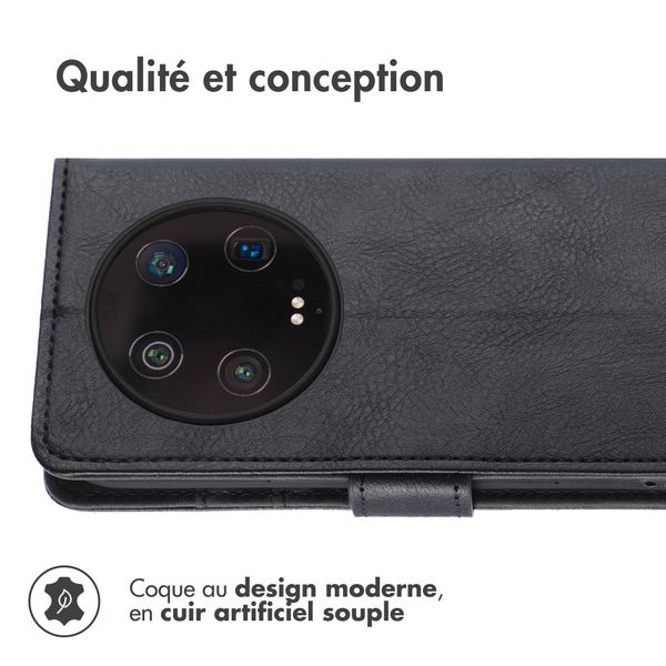 imoshion Étui de télephone portefeuille de luxe Xiaomi 14 Ultra - Noir
