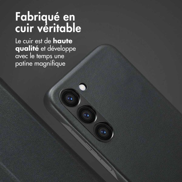 Accezz Étui de télephone portefeuille en cuir 2-en-1 avec MagSafe Samsung Galaxy S23 - Onyx Black