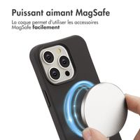 imoshion Coque arrière Color avec cordon amovible et MagSafe Apple iPhone 15 Pro - Black Coffee