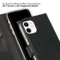Selencia Étui de téléphone portefeuille en cuir véritable Apple iPhone 12 Mini