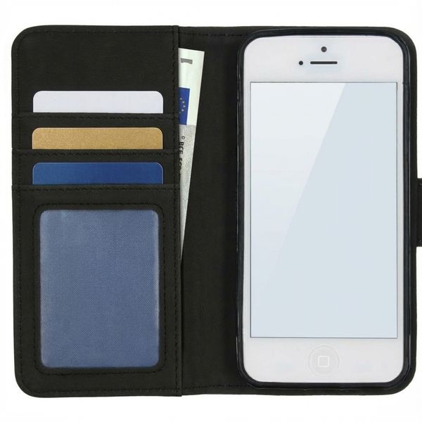 imoshion Étui de télephone portefeuille de luxe Apple iPhone SE (2016) / 5 / 5s - Marron