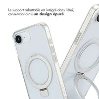 Accezz Coque Ring Stand avec MagSafe Apple iPhone 16e - Transparent