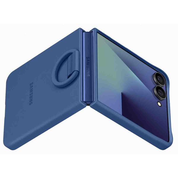 Samsung Original Coque en silicone Ring Samsung Galaxy Z Flip 7 - Blue