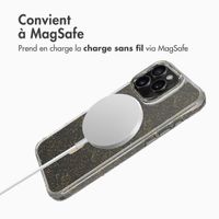imoshion Coque arrière transparente Pailletée avec MagSafe Apple iPhone 16 Pro - Doré