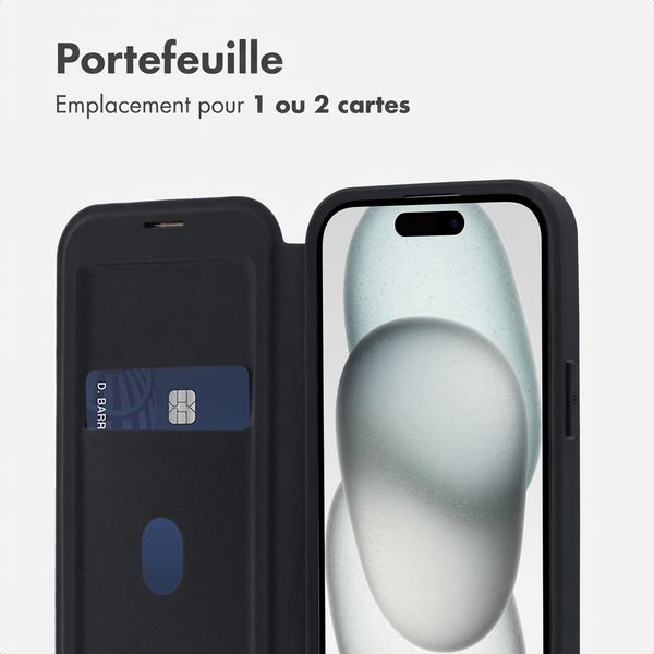 imoshion Bookcase transparente avec MagSafe Apple iPhone 15 - Noir