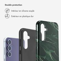 Selencia Coque arrière Vivid Samsung Galaxy S23 FE - Chic Marble Quartz