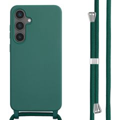 imoshion Coque en silicone avec cordon Samsung Galaxy S24 FE - Vert foncé