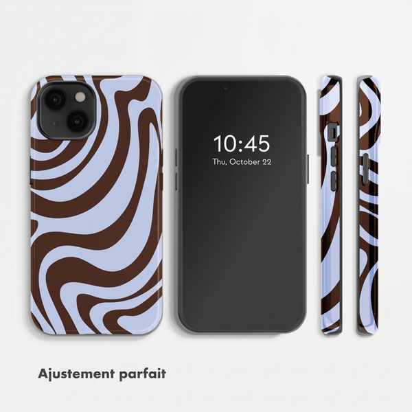 Selencia Coque arrière Vivid avec MagSafe Apple iPhone 14 - Dream Swirl Chocolate