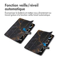 imoshion Coque tablette Design Trifold Apple iPad Pro 13 (2024) M4 - Black Marble