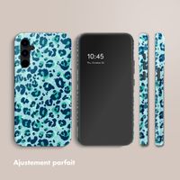 Selencia Coque arrière Vivid Tough Samsung Galaxy A34 - Wild Spots Light Blue