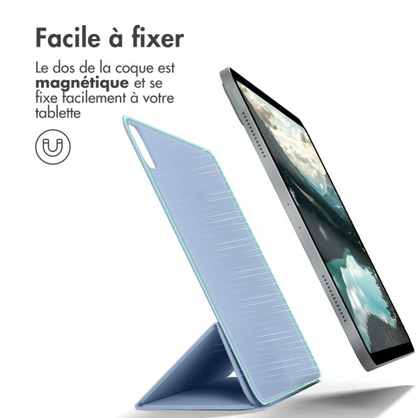 imoshion Magnetic etui de téléphone portefeuille Apple iPad Pro 12.9 (2020/2021/2022) - Bleu clair