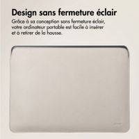 Accezz Leather Pochette ordinateur le Apple MacBook 16 pouces - Beige