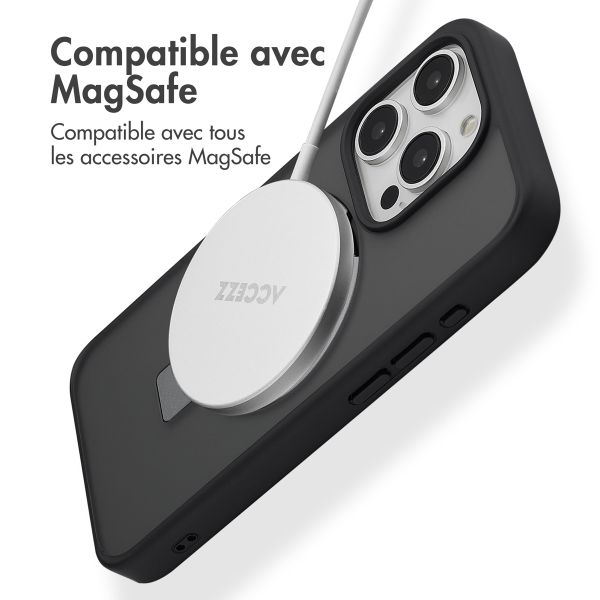 Accezz Coque Ring Stand avec MagSafe iPhone 15 Pro - Noir