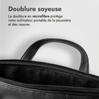 Accezz Leather Sac ordinateur 16 pouces - Noir