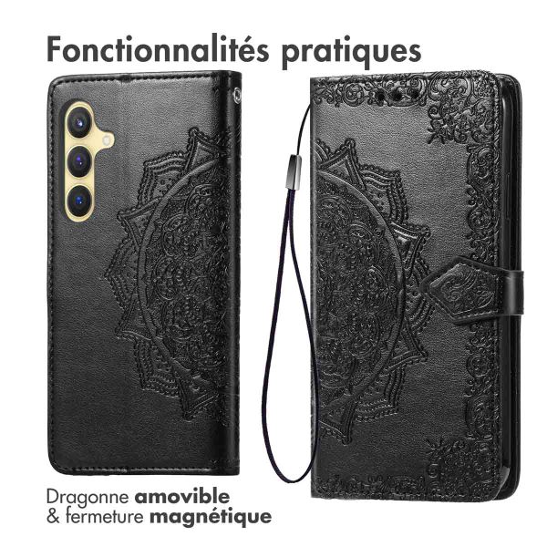 imoshion Etui de télephone Mandala Samsung Galaxy S24 / S25 - Noir