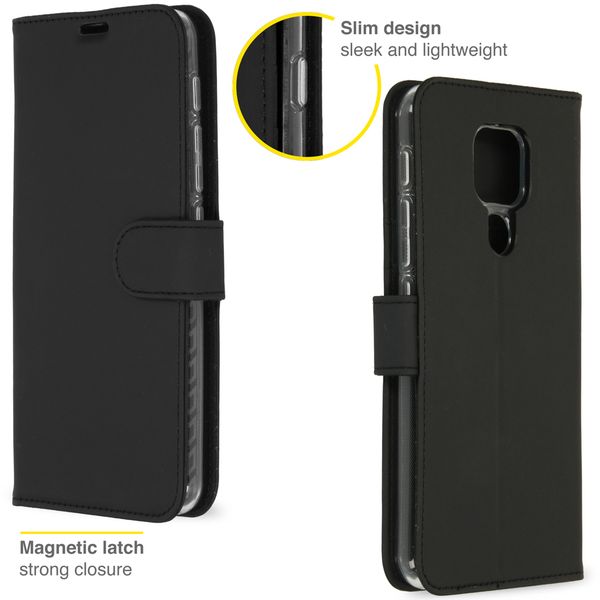Accezz Étui de télephone Wallet Motorola Moto E7 Plus / G9 Play - Noir