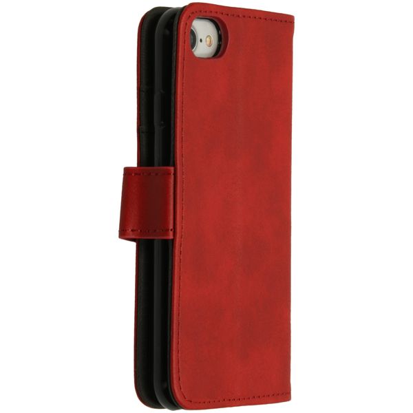 imoshion Étui de télephone portefeuille de luxe Apple iPhone SE (2022 / 2020) / 8 / 7 / 6(s) - Rouge