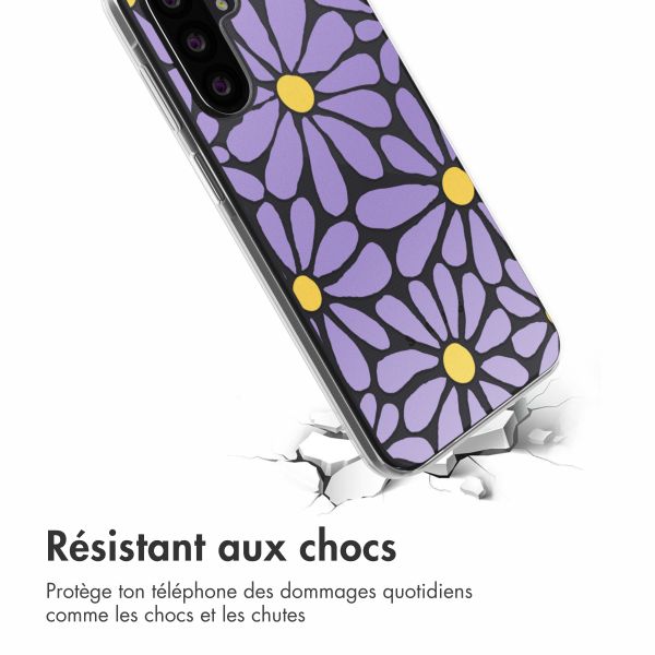 imoshion Coque design pour Samsung Galaxy A26 - Tropical Violet Flowers Connect