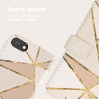 imoshion Étui de téléphone portefeuille Design iPhone SE (2022 / 2020) / 8 / 7 / 6(s) - Beige Graphic