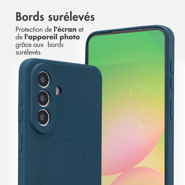 imoshion Coque Couleur avec MagSafe Samsung Galaxy A57 (5G) - Bleu foncé