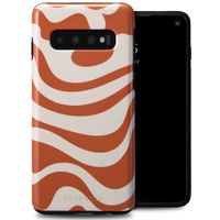 Selencia Coque arrière Vivid Tough Samsung Galaxy S10 - Dream Swirl Orange