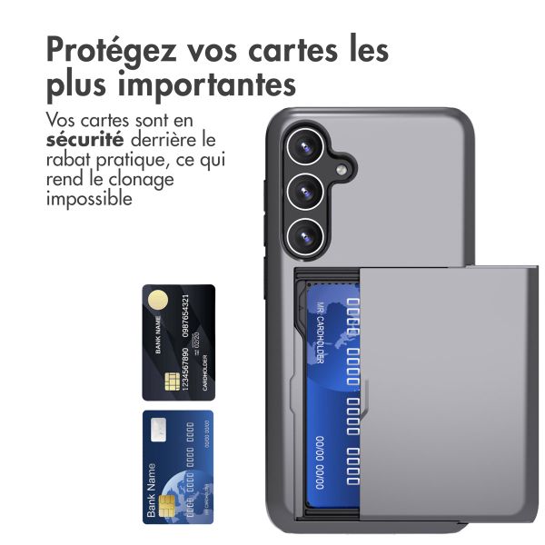 imoshion Coque arrière avec porte-cartes Samsung Galaxy S24 Plus - Gris