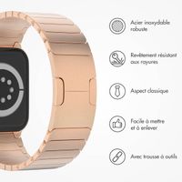 Selencia Bracelet à maillons en acier Apple Watch Series 1 t/m 11 / SE / Ultra (44/45/46/49 mm) - Rose Doré