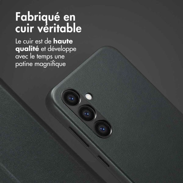 Accezz Étui de télephone portefeuille en cuir 2-en-1 avec MagSafe Samsung Galaxy S24 Plus - Onyx Black