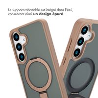 Accezz Coque Ring Stand avec MagSafe Samsung Galaxy S25 Plus - Marron