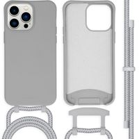 imoshion Coque de couleur avec cordon amovible Apple iPhone 14 Pro Max - Gris