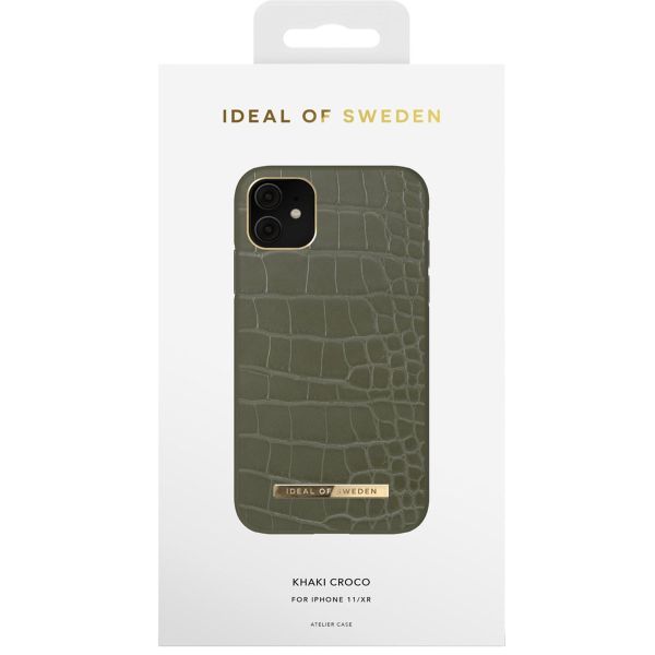 iDeal of Sweden Coque Atelier iPhone 11 - Khaki Croco