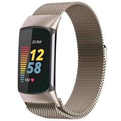 imoshion Bracelet magnétique milanais Fitbit Charge 5 - Taille S - Starlight