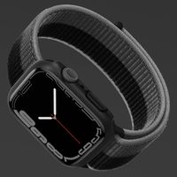 Uniq Legion Coque Apple Watch avec protection d'écran en Verre Trempé Apple Watch 7-9 - 41 mm - Midnight Black