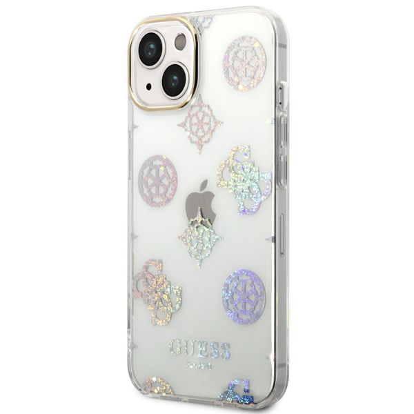 Guess Coque Peony Glitter iPhone 14 - Blanc