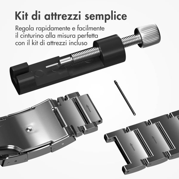 Accezz Bracelet en acier Titane mat Apple Watch | 38/40/41/42 mm - Argent