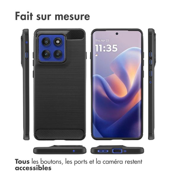imoshion Coque Brushed Motorola Edge 60 Pro - Noir