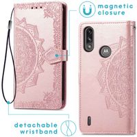 imoshion Etui téléphone portefeuille Moto E7i Power - Rose Champagne