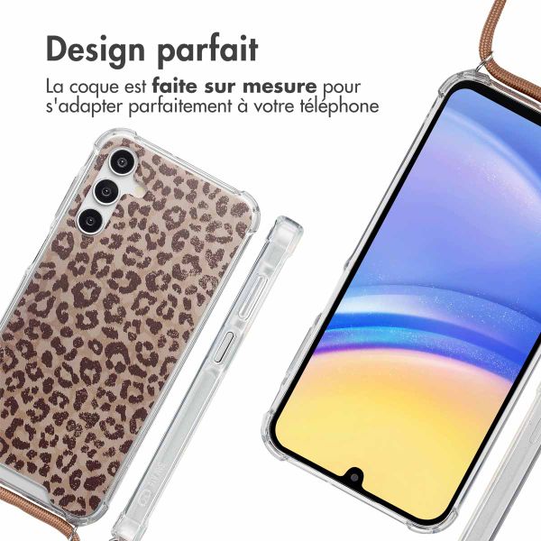imoshion Coque Design avec cordon Samsung Galaxy A15 (5G) - Leopard Mood