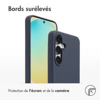 Accezz Coque Liquid Silicone avec MagSafe Samsung Galaxy S25 FE - Bleu foncé